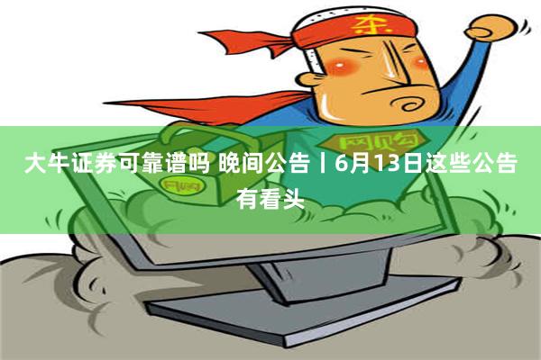 大牛证券可靠谱吗 晚间公告丨6月13日这些公告有看头