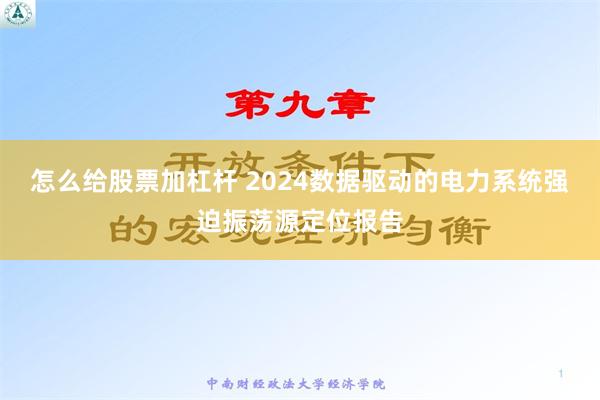 怎么给股票加杠杆 2024数据驱动的电力系统强迫振荡源定位报告