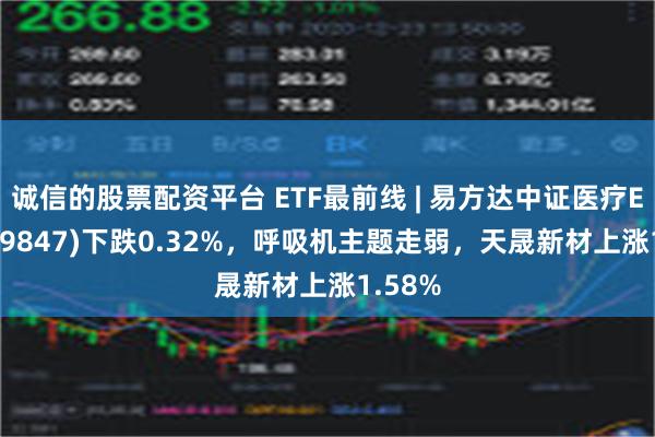 诚信的股票配资平台 ETF最前线 | 易方达中证医疗ETF(159847)下跌0.32%，呼吸机主题走弱，天晟新材上涨1.58%