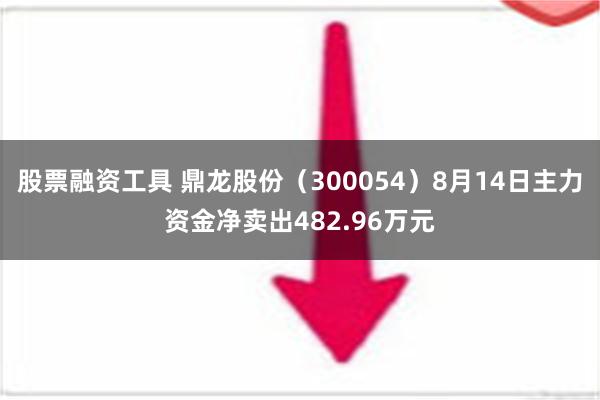 股票融资工具 鼎龙股份（300054）8月14日主力资金净卖出482.96万元