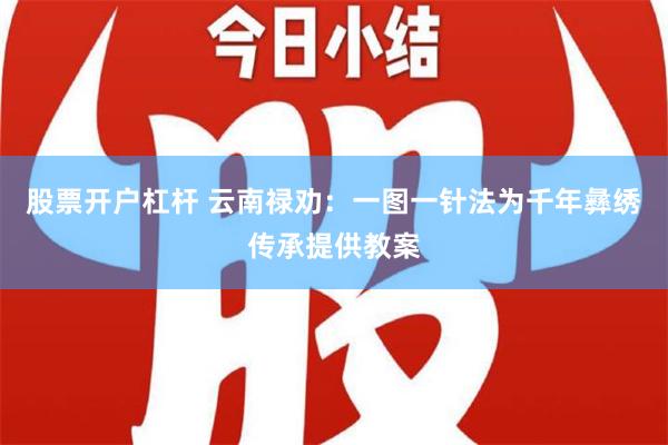 股票开户杠杆 云南禄劝：一图一针法为千年彝绣传承提供教案